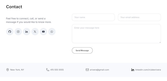 Contact page